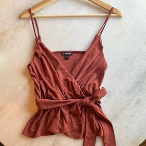 Express Faux Wrap Top
